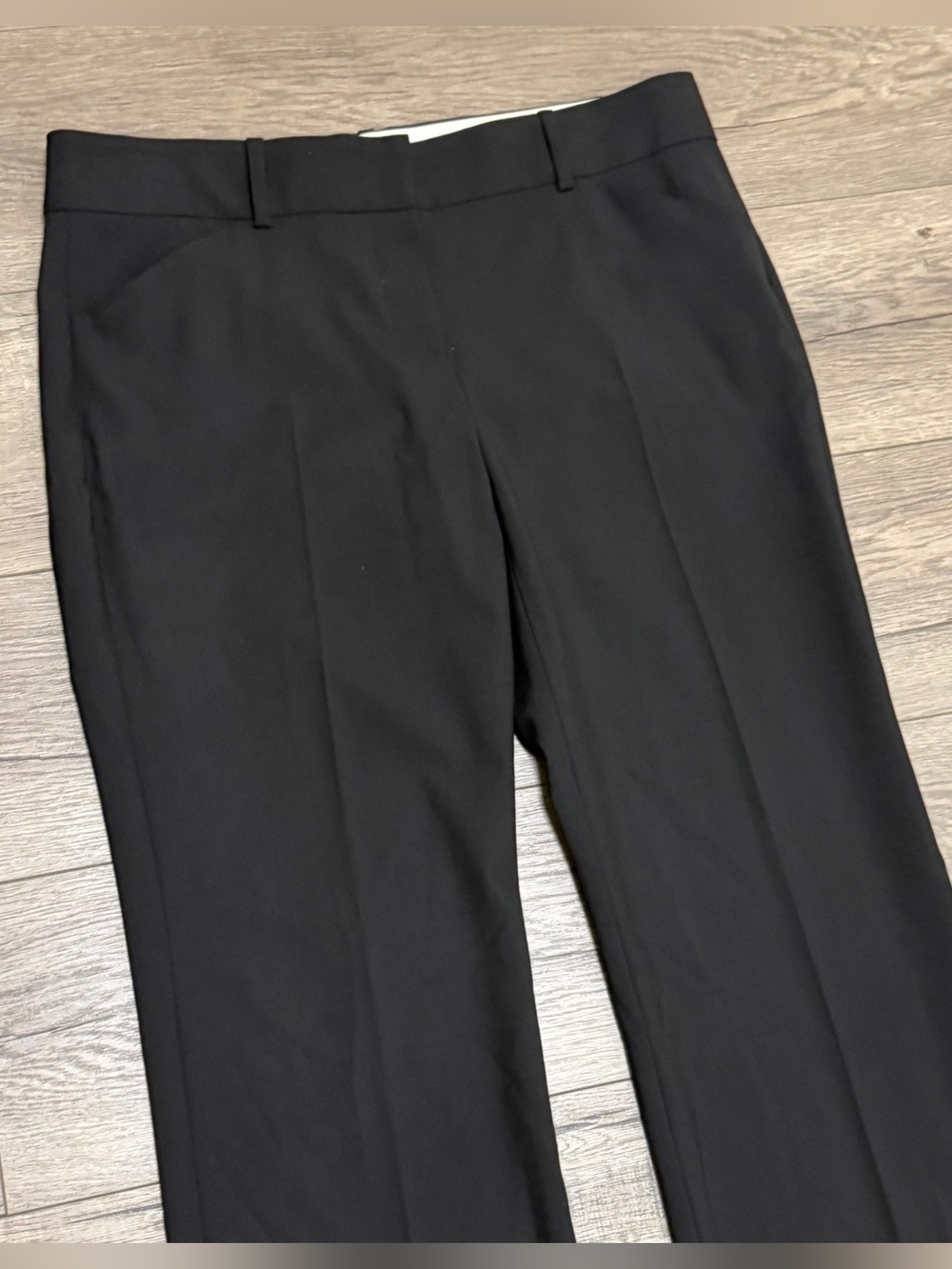 Theory Women's Max C Tailor Wool Blend Stretch Dress Pants Black Size 8 - Picture 5 of 10